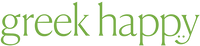 Greek happy logo green