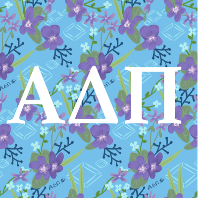 ADII sorority merch for Alpha Delta Pi active and alums desiged with sorority colors and symbols.!
