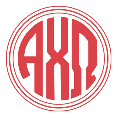 Alpha Chi Omega red and white monogram