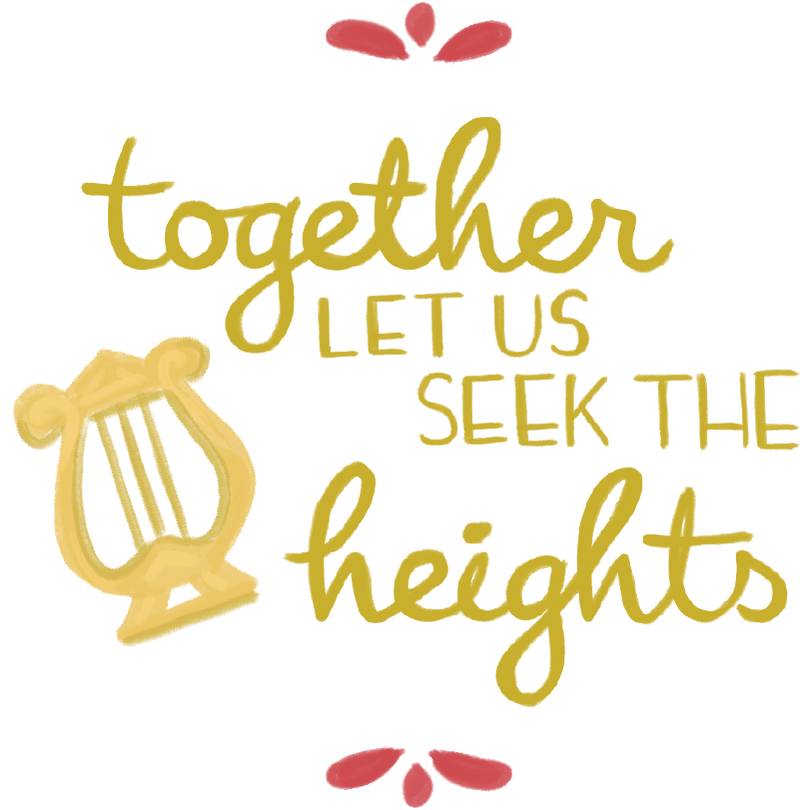 Alpha Chi Omega Together Let us seek the Heights design