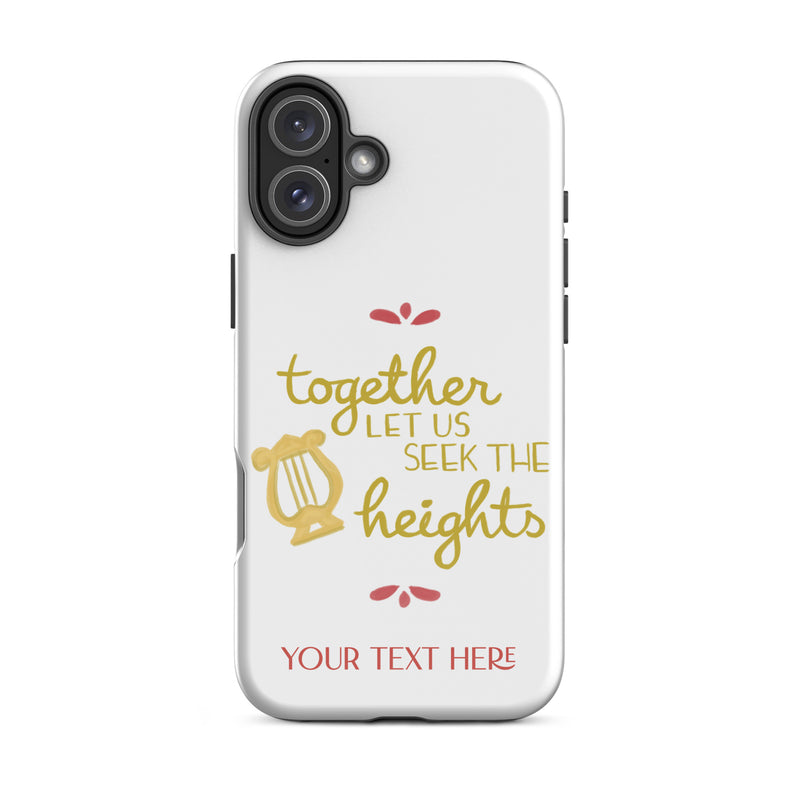 Alpha Chi Omega phone case with motto for iPhone 16 Plus model