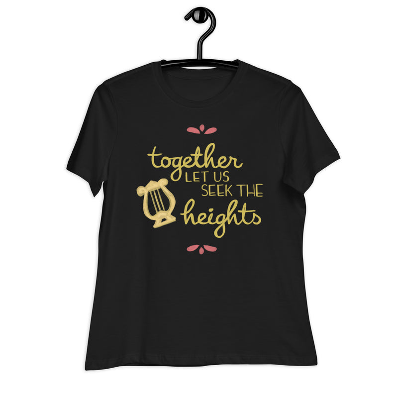 Alpha Chi Omega Heights Relaxed T-Shirt in black