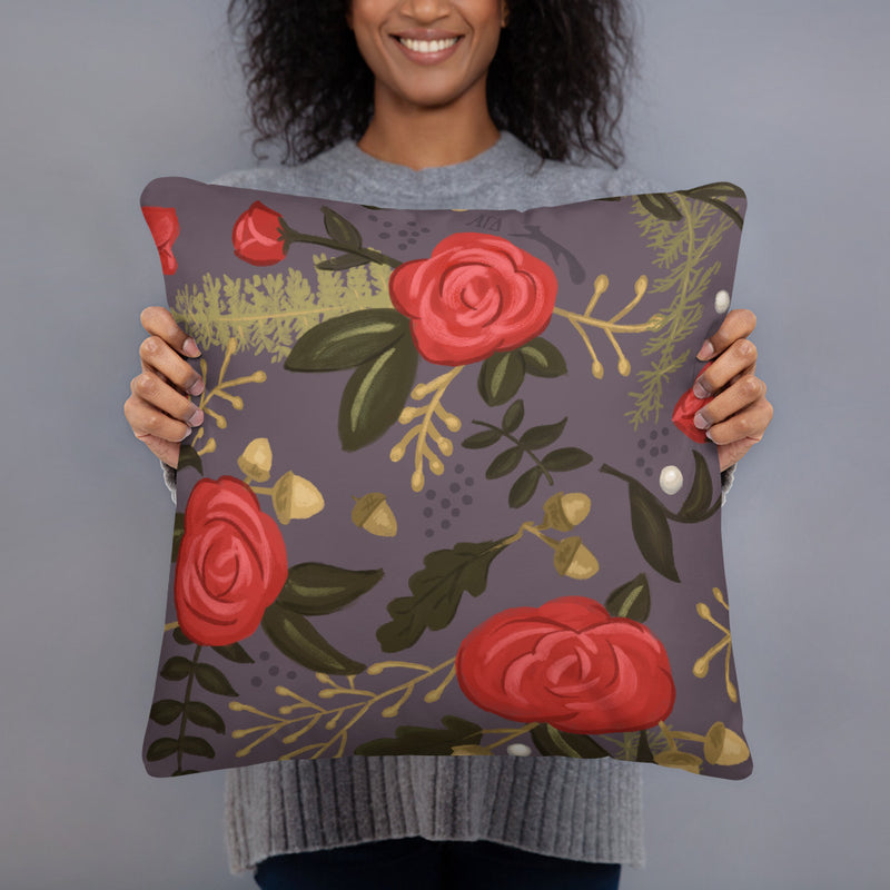 Alpha Gamma Delta Floral Print Pillow