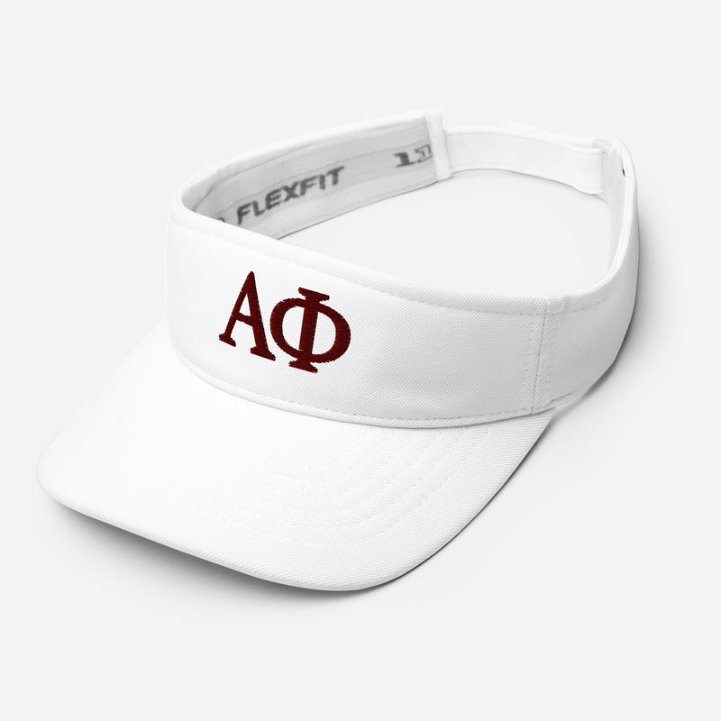 Alpha Phi Embroidered Greek Letter Visor in side view