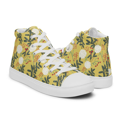 Chi Omega Carnation Floral High Tops shown side by side