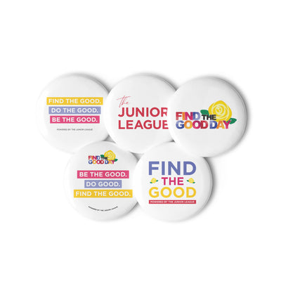 Find the Good Day 5 Button Set that make cute Junior League accessories