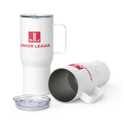 Junior League Logo Stainless Steel Travel Mug showing interior