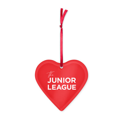 Junior League heart-shaped holiday ornament