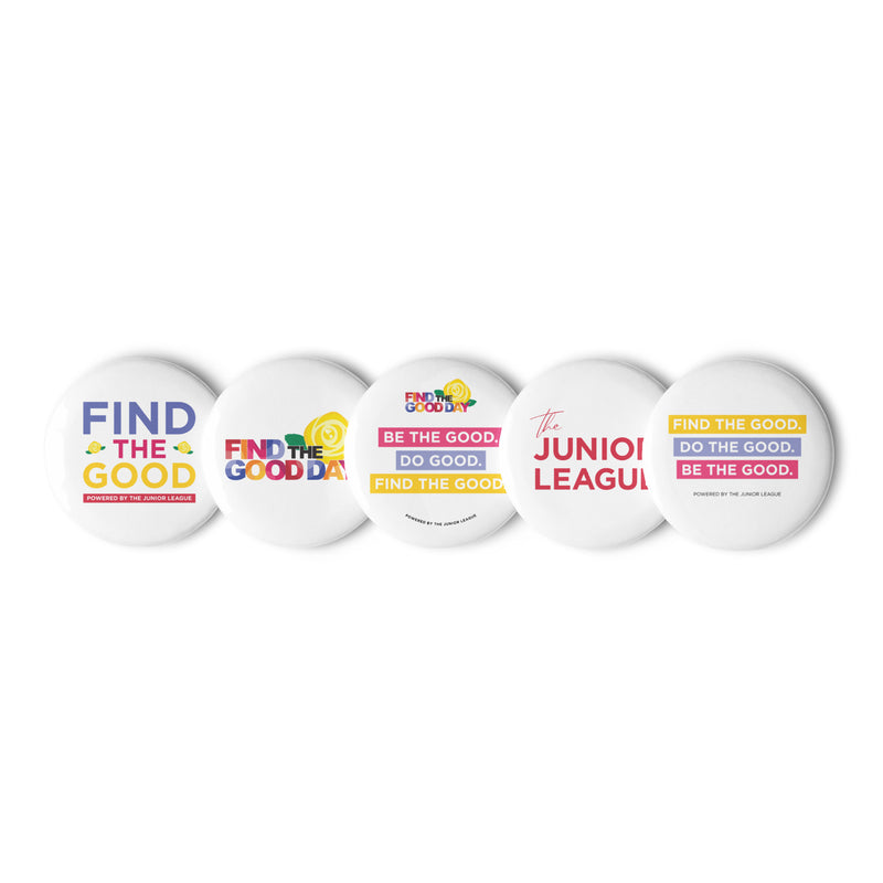 Find the Good Day 5 Button Set that make cute Junior League accessories for Junior League members