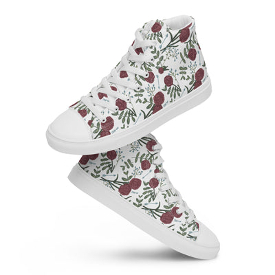 Pi Beta Phi Carnation Floral Print High Tops shown stacked