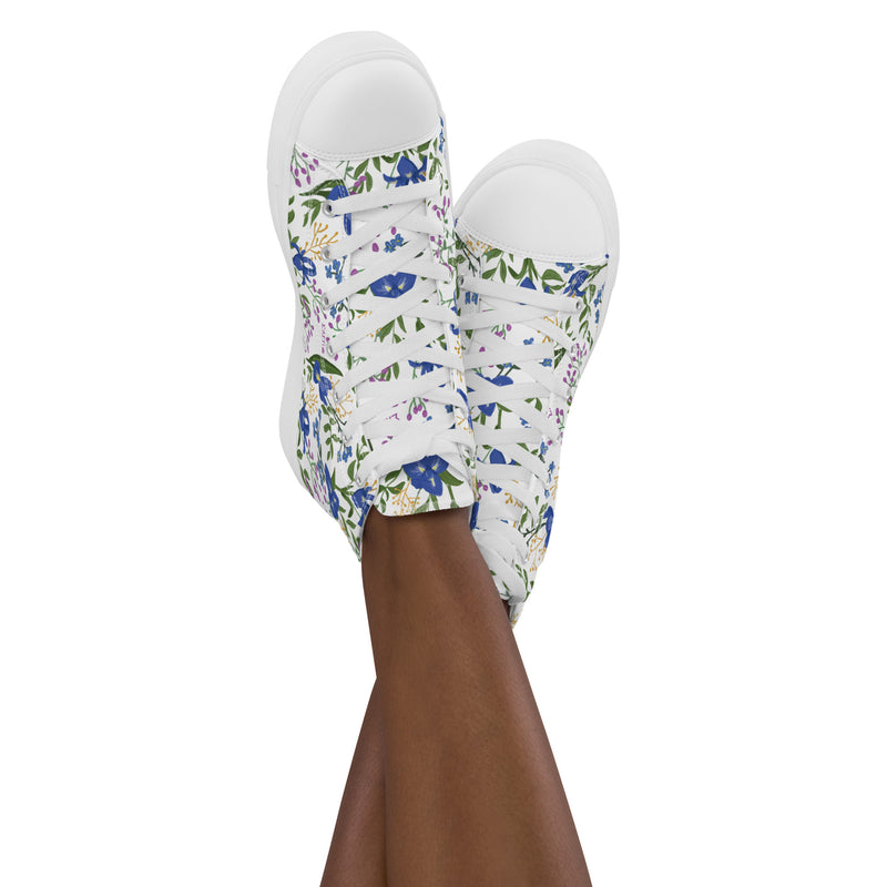 SAEPi Floral Print Canvas High Tops shown on model&