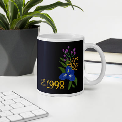 Sigma Alpha Epsilon Pi Founding Year Mug featuring an artist-drawn SAEPi design