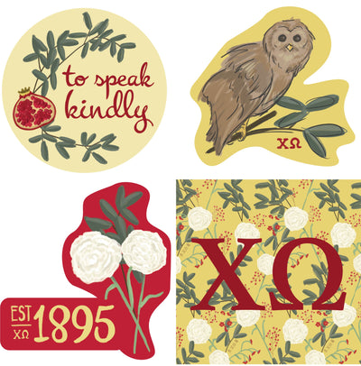 Chi Omega Sorority Stickers