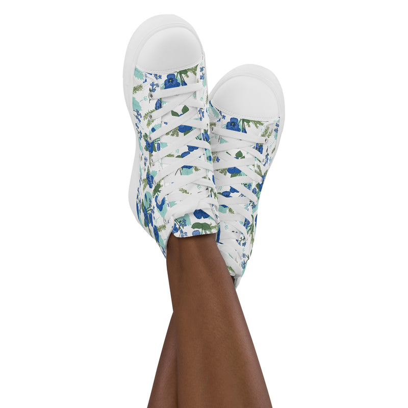 Tri Delta Sorority High Tops shown on model&