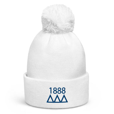 Tri Delta Founding Year 1888  Pom Pom Beanie