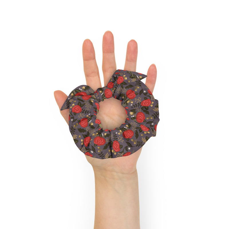 Alpha Gamma Delta Pansy Floral Scrunchie