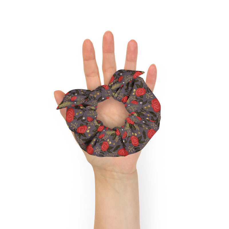 Alpha Gamma Delta Pansy Floral Scrunchie