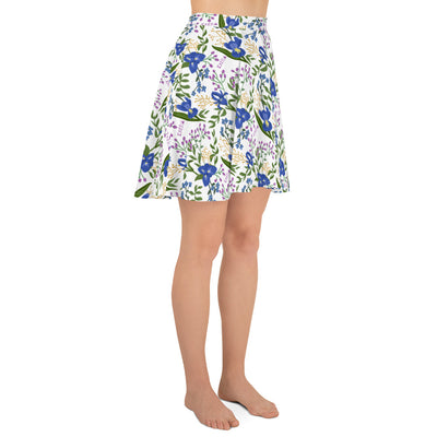 Right-side view of SAEII Iris Floral Skater Skirt 