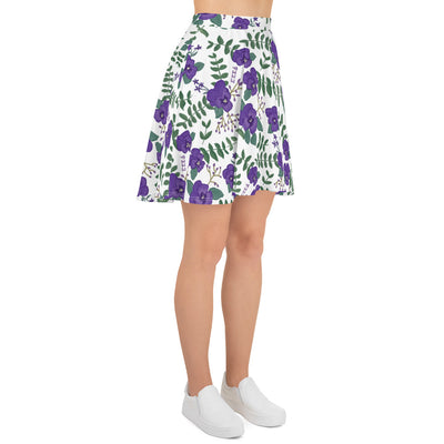 Tri Sigma Violet Floral Skater Skirt right side view