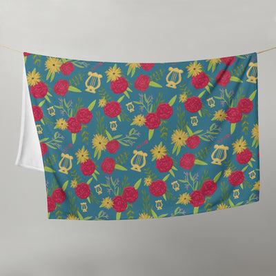 Alpha Chi Omega Sorority Throw Blanket on clothesline