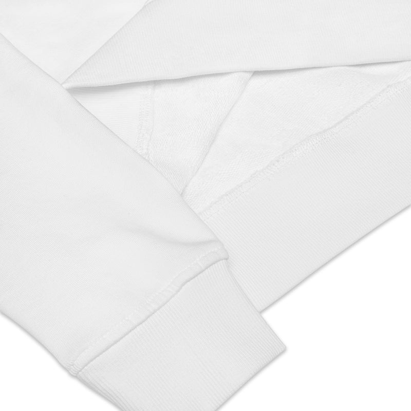 Alpha Chi Omega Monogrammed White Crewneck Sweatshirt showing product details