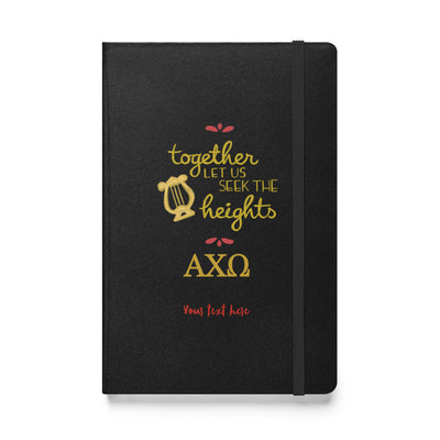 Alpha Chi Omega Sorority Motto Journal in black