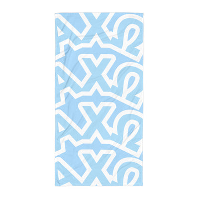Alpha Chi Omega Beach and Bath Towel shown in full view