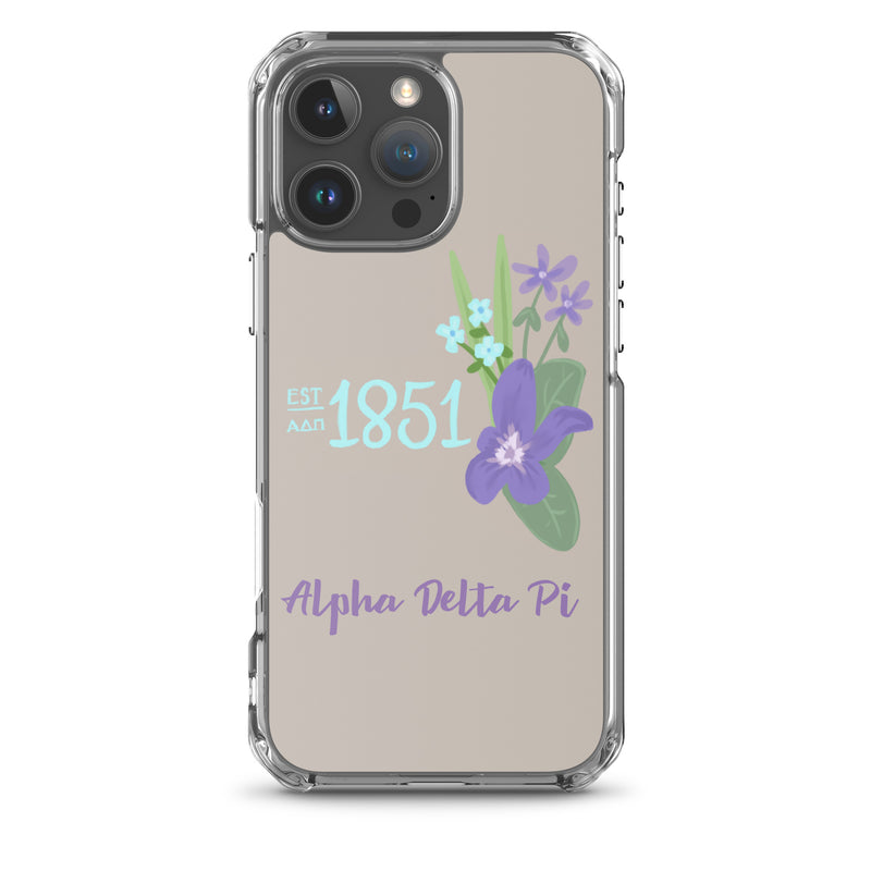 Alpha Delta Pi 1851 iPhone 16 Pro Max Case in sand color