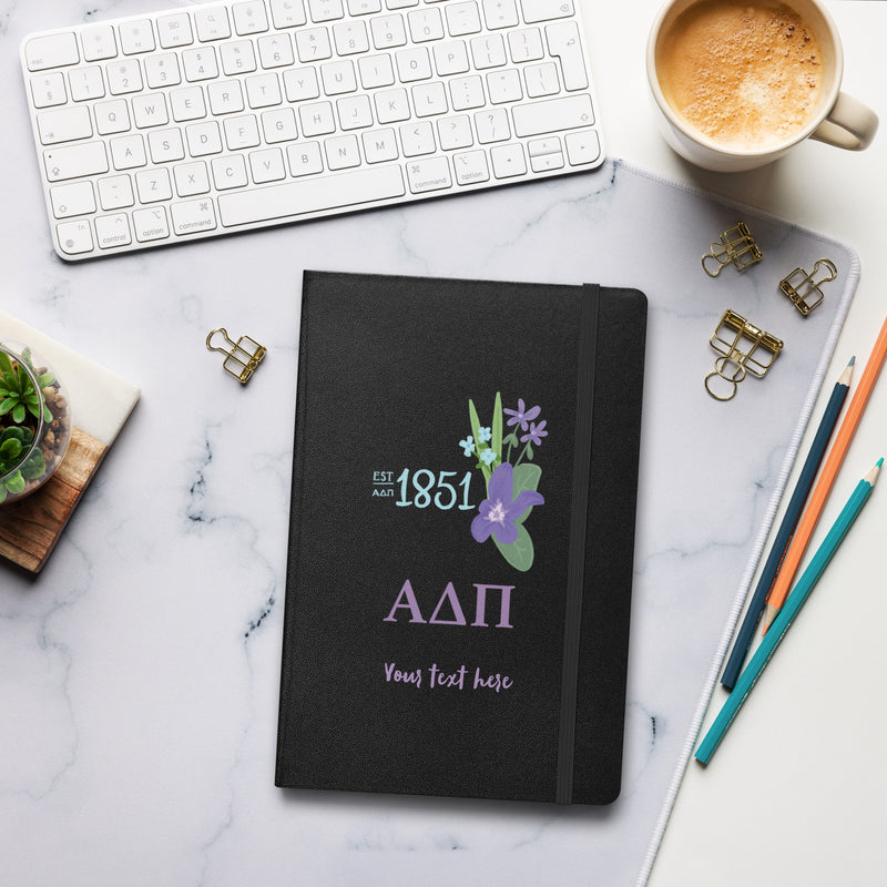 Alpha Delta Pi Sorority Journal in black