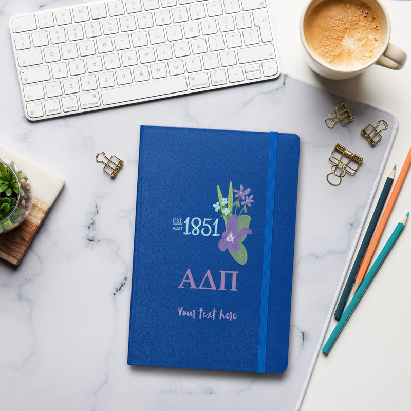 Alpha Delta Pi Sorority Journal in royal blue with 1851 design