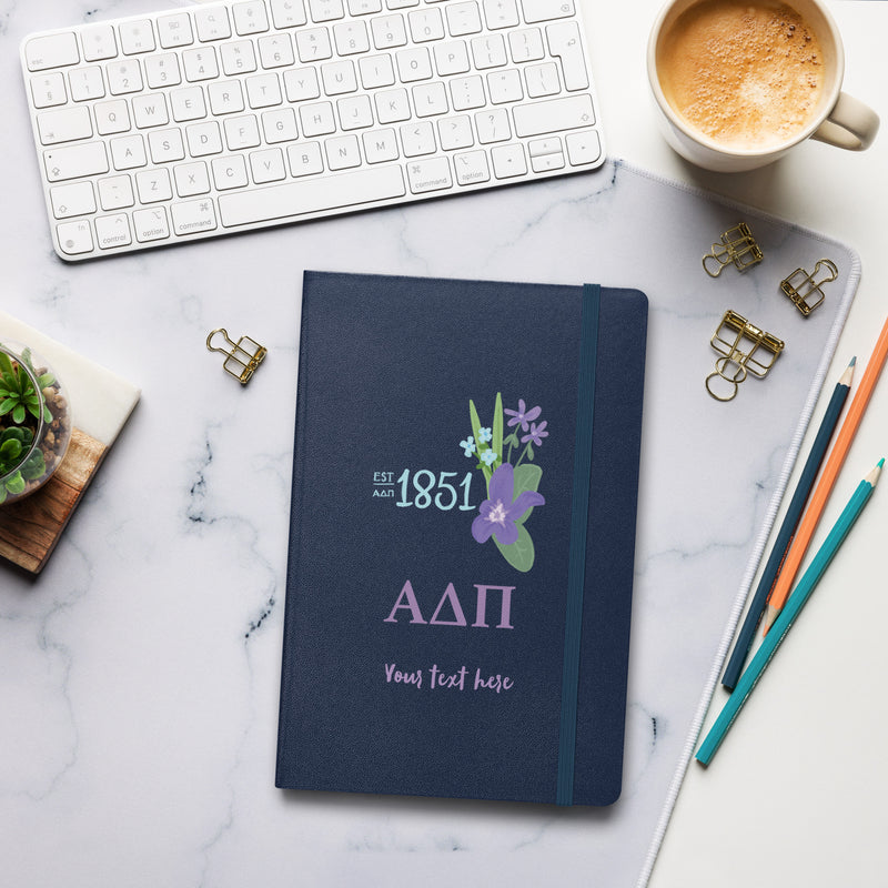 Alpha Delta Pi Sorority Journal in Navy blue