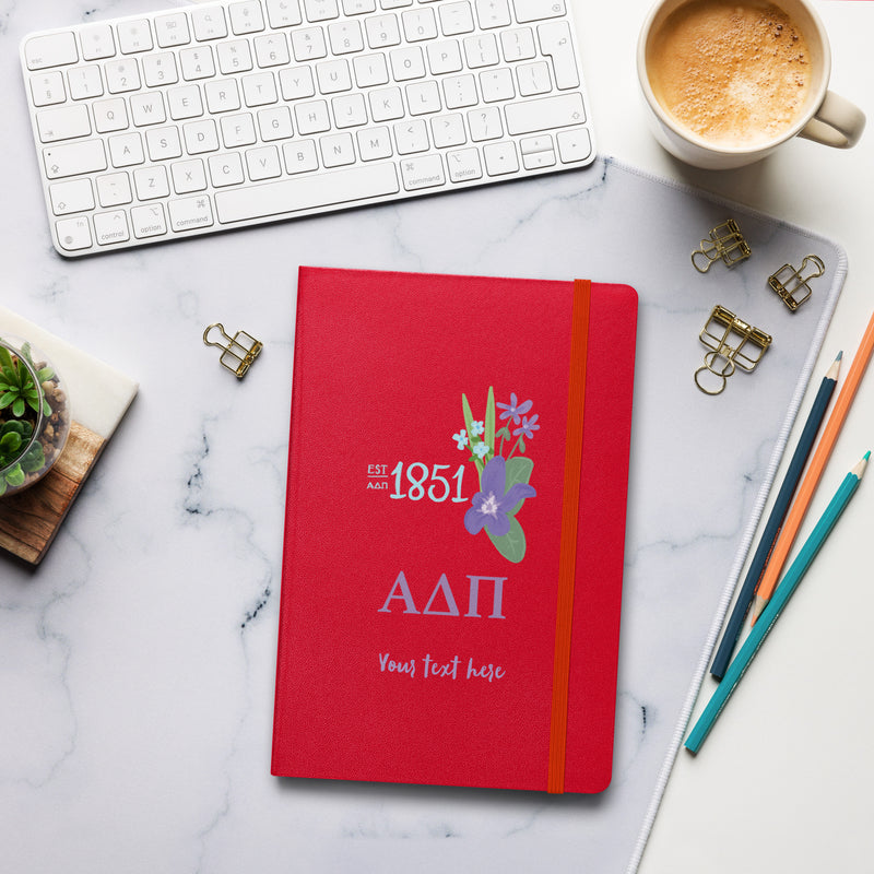 Alpha Delta Pi Sorority Journal in red with 1851 design