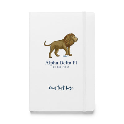 Alpha Delta Pi Sorority Journal in white with Alphie the mascot