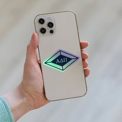New! Alpha Delta Pi Diamond Holographic Sticker on phone