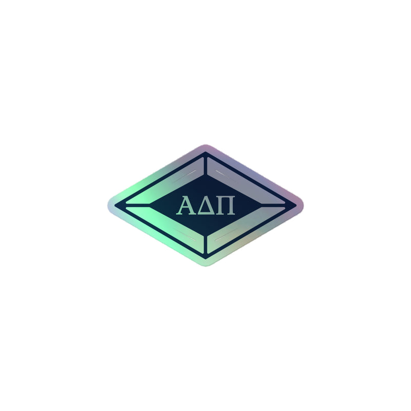 New! Alpha Delta Pi Diamond Holographic Sticker in close up view