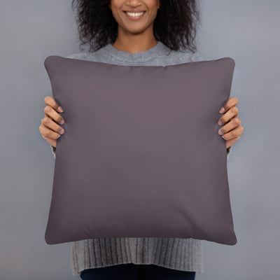 Alpha Gamma Delta Sorority Pillow 18" x 18" showing reverse solid gray side