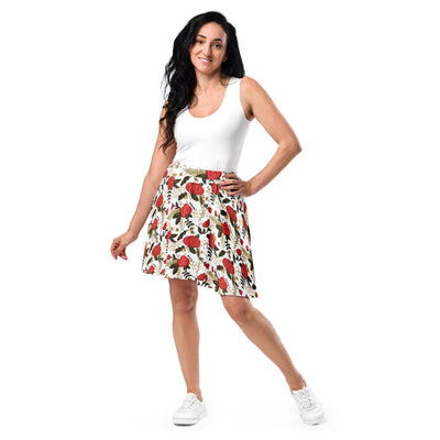 Alpha Gamma Delta Sorority Skater Skirt in white on model in front view