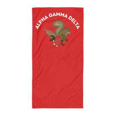 Alpha Gamma Delta Sorority Beach Towel in full view