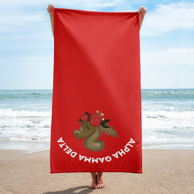 Alpha Gamma Delta Sorority Beach Towel