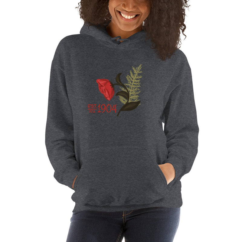 Alpha Gamma Delta Sorority Hoodie in Heather Gray with 1904 design