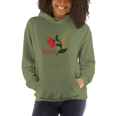 Alpha Gamma Delta Sorority Hoodie in Military Green with 1904 design