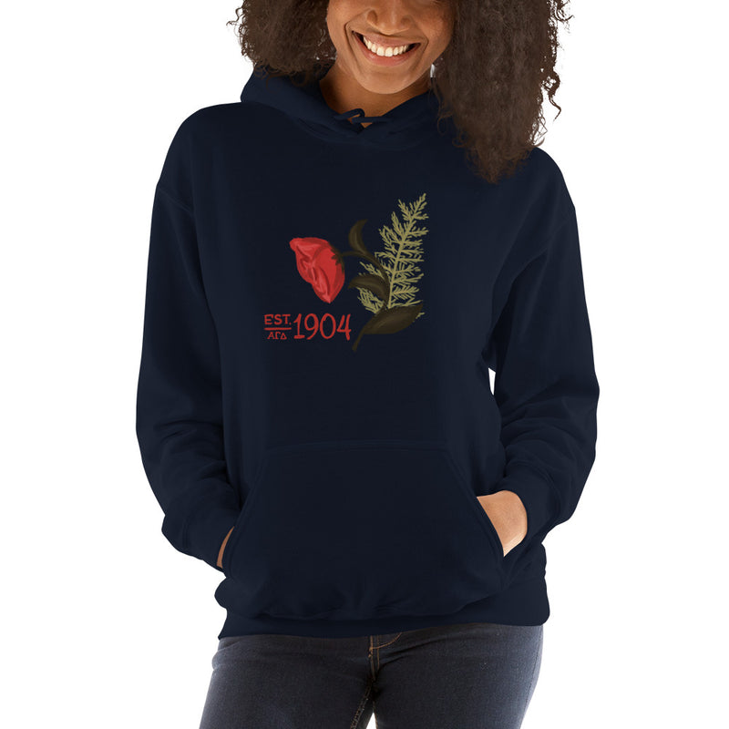 Alpha Gamma Delta Sorority Hoodie in Navy blue with 1904 design