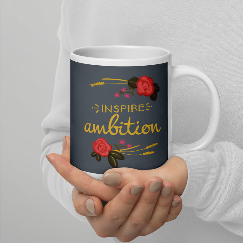 Alpha Omicron Pi Sorority Mug in 20 oz size with motto design