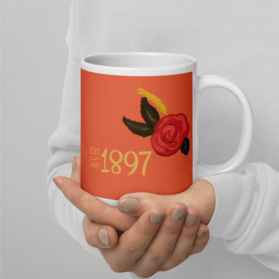 Alpha Omicron Pi Sorority Mug in 20 oz size with 1897 design