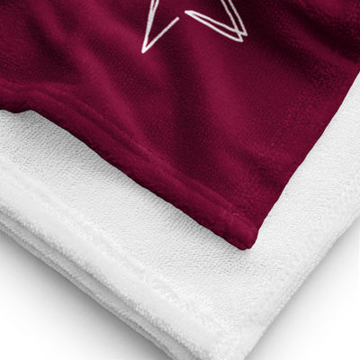 Alpha Phi Starry Beach Towel showing reverse side