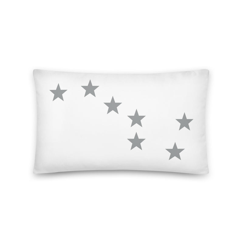 alpha phi constellation pillow in white in lumbar pillow size