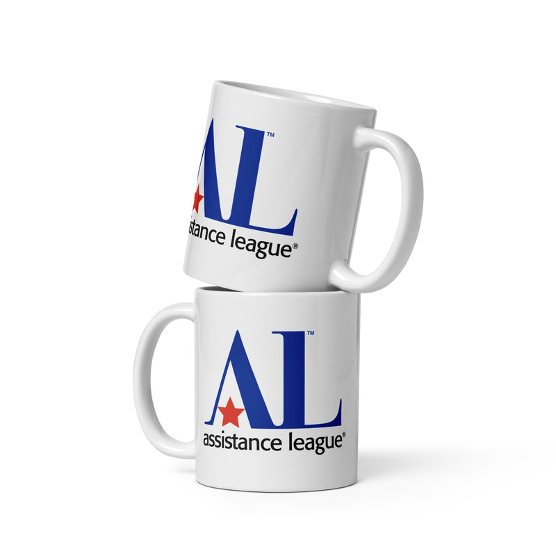 Assistance League Logo Mug showing design printed on both sides