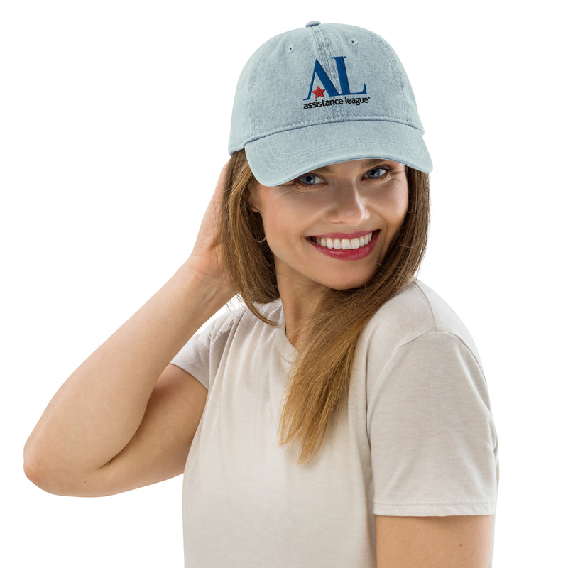 Assistance League Embroidered Denim Hat on model