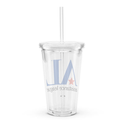 Assistance League Clear Acrylic Tumbler showing back view