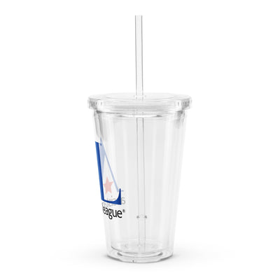 Assistance League Clear Acrylic Tumbler showing side view